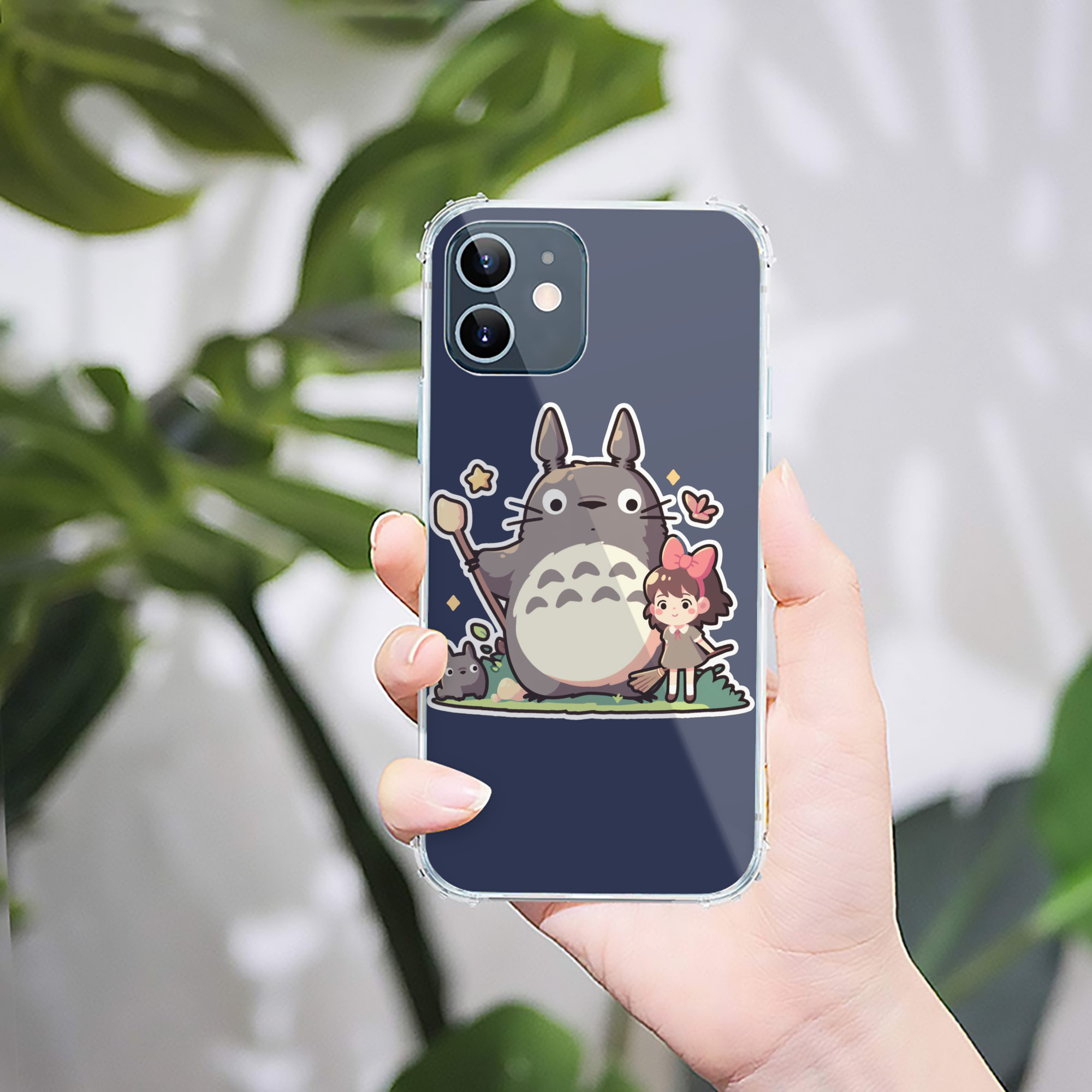 （画像用） となりのトトロ 草壁メイ 草壁サツキ My Neighbor Totoro Satsuki Kusakabe Mei Kusakabe 【iPhone 12シリーズ対応】透明スマホケース（クリアソフトケース）